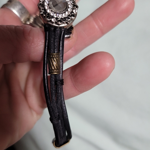 Leather Gem Bracelet - Picture 3 of 8